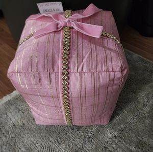 NWT Jingles & Joy Pink Present Pillow